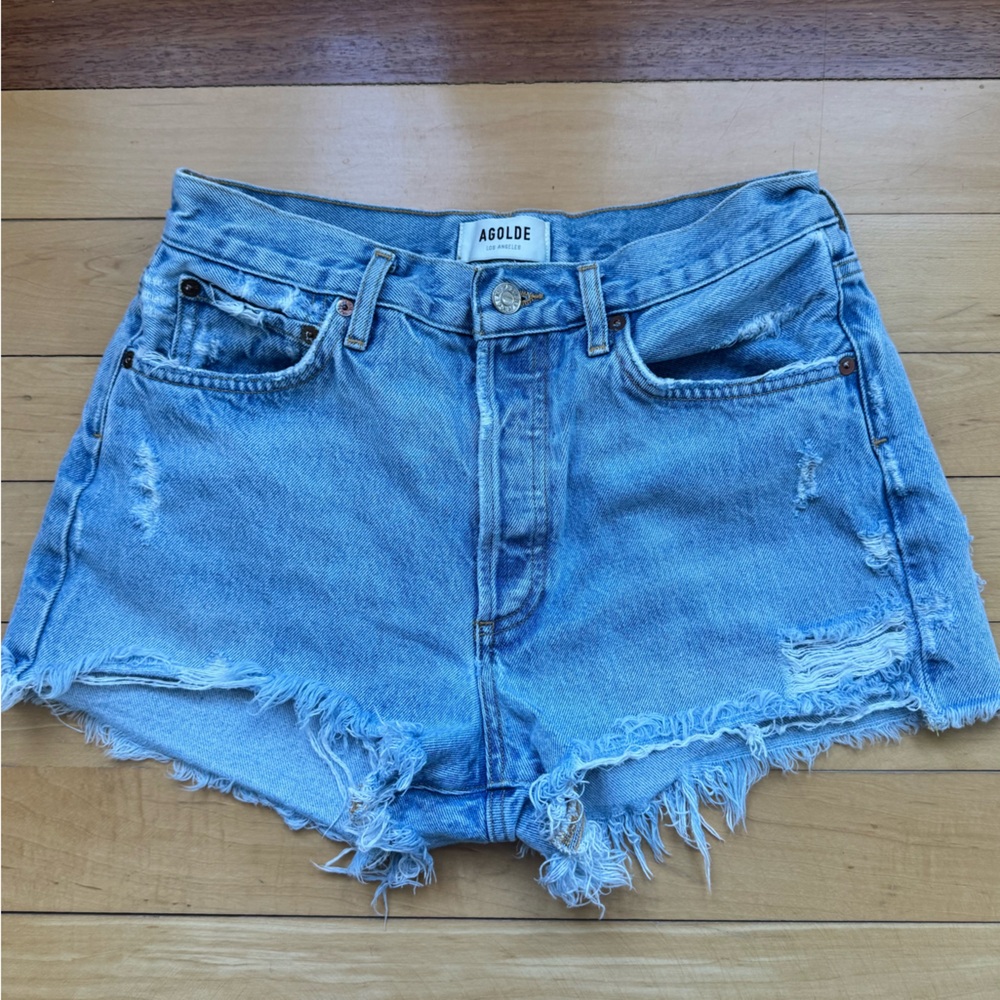 Agolde Parker Button Fly 100% Cotton Jean Shorts